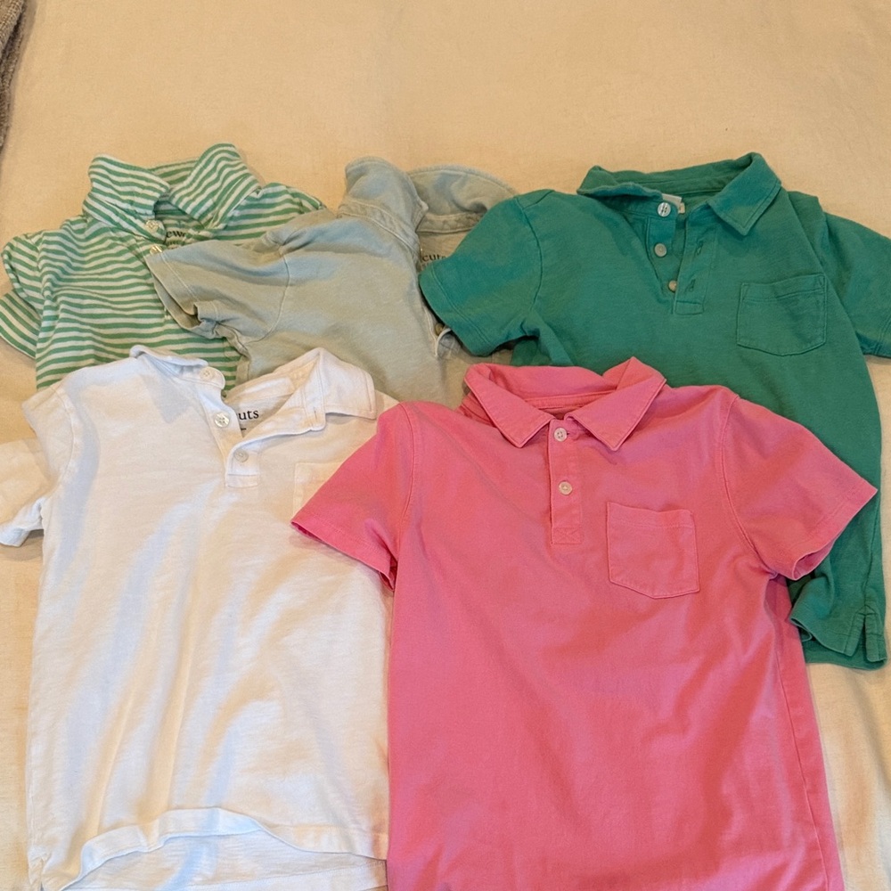 Crewcuts Kids Polo Shirt Collection - Pink, Green, White